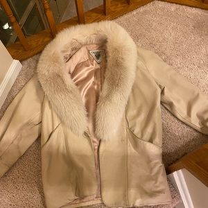 J Percy for Marvin Richards leather/fur coat